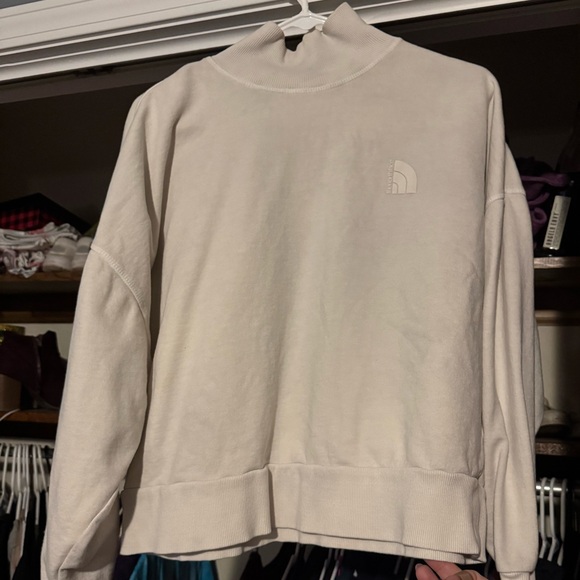 The North Face Jackets & Blazers - The North Face Cream Women's Pullover Sweatshirt with Logo Tag